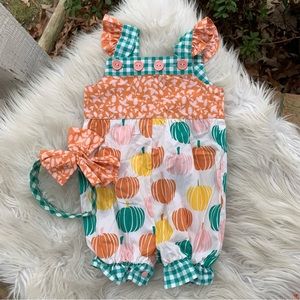 Eleanor Rose Pumpkin Outfit with Bow